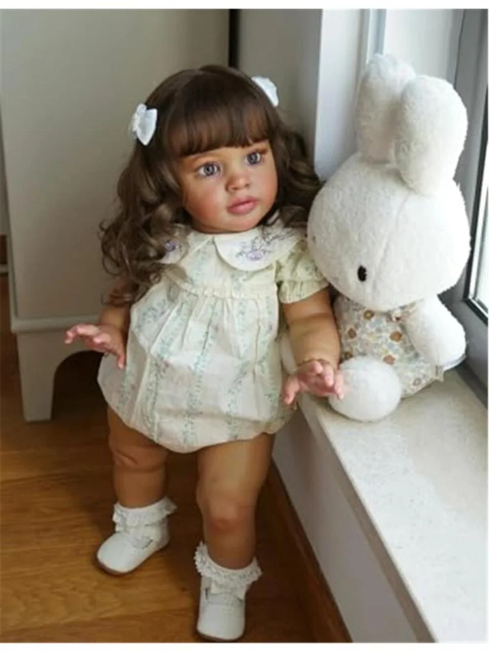 26 Inch Large Reborn Baby Girl Toddler Doll Hand Painted Veins Capillaries
